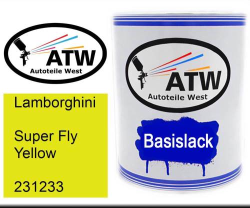 Lamborghini, Super Fly Yellow, 231233: 1L Lackdose, von ATW Autoteile West.